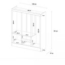 Ver imagem 5 de Conjunto Guarda-Roupa Casal 6 Portas e Cabeceira com 2 Mesas de Apoio Yescasa