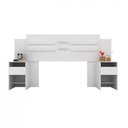 Ver imagem 6 de Conjunto Guarda-Roupa Casal 6 Portas e Cabeceira com 2 Mesas de Apoio Yescasa