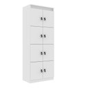 Ver imagem 2 de Kit 2 Armário Locker Guarda Volume 60x160cm 16 Portas Total com Chave ME4202