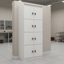 Ver imagem 5 de Kit 2 Armário Locker Guarda Volume 60x160cm 16 Portas Total com Chave ME4202