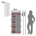 Ver imagem 3 de Kit 2 Armário Locker Guarda Volume 60x160cm 16 Portas Total com Chave ME4202