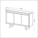 Ver imagem 3 de Balcão para Escritório com 3 Portas Me4120 Branco Tecnomobili