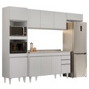 Ver imagem 2 de Armário de Cozinha Modulada 4 Peças CP12 com Pia Inox Branco - Lumil Lumil Móveis