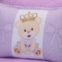 Ver imagem 2 de Kit Cobre Leito Solteiro Colcha Stitch e Angel Infantil 4 Peças:princesa Ursa Lilás