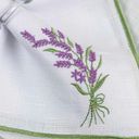 Ver imagem 2 de Kit 12 Jogos Americanos Guardanapos de Mesa Retangular Bordado Lavanda - Branco