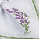Ver imagem 2 de Kit 12 Jogos Americanos Guardanapos de Mesa Retangular Bordado Lavanda - Branco