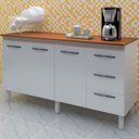 Ver imagem 2 de Balcao Com Tampo 150cm 9130x9310 Branco Savana Mobbs
