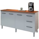 Ver imagem 1 de Balcao Com Tampo 150cm 9130x9310 Branco Savana Mobbs