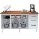 Ver imagem 5 de Balcao Com Tampo 150cm 9130x9310 Branco Savana Mobbs