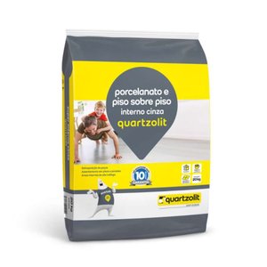 Argamassa Interna para Porcelanato Piso sobre Piso Cinza 20kg Quartzolit