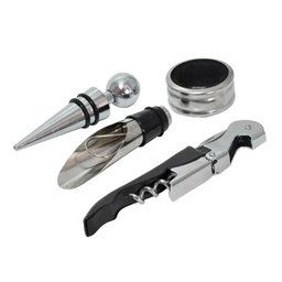 03 Kit Vinho Abridor Saca Rolha Tampa Dosador Livro 05 peças - 4