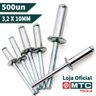 500 PEÇAS - REBITE POP REPUXO 3,2 X 10 ALUMINIO POLIDO - 3
