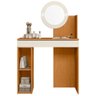 Penteadeira Camarim Aurea 1 Gaveta Organizadora e Espelho Cor Cinamomo Off - 2