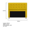 Kit Cabeceira e Calçadeira Copenhague 160 cm Queen Size Corano Amarelo - ADJ Decor - 5