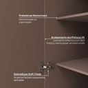 Ver mais imagens de Guarda Roupa Modulado 100% MDF 1 Porta Orion CabeCasa MadeiraOriginals Madeiramadeira Marrom