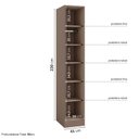 Ver imagem 4 de Guarda Roupa Modulado 100% MDF 1 Porta Orion Cabecasa Madeiramadeira