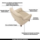 Ver imagem 4 de Poltrona Decorativa Pés em Madeira Petra Linho Champagne - Gran Belo