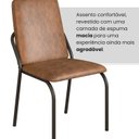 Ver imagem 5 de Kit 4 Cadeiras para Sala de Jantar Malibu Marrom/Preto Fosco