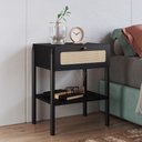 Ver imagem 2 de Mesa de Cabeceira com 1 Gavetas 50cm Arlo A10 Nero/preto - Mpozenato