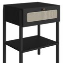Ver imagem 6 de Mesa de Cabeceira com 1 Gavetas 50cm Arlo A10 Nero/preto - Mpozenato