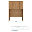 Ver imagem 6 de Módulo de Guarda Roupa Aéreo Ponte Queen 167,6cm 100% MDF Cairo Marrom/Cinamomo