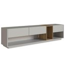 Ver imagem 1 de Rack para Tv 65" 180x36,6x45,5cm 3 Gavetas Nicho Iluminação Led Rgb Mel Arenas