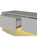Ver imagem 3 de Rack para Tv 65" 180x36,6x45,5cm 3 Gavetas Nicho Iluminação Led Rgb Mel Arenas