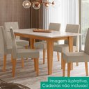 Ver imagem 2 de Mesa de Jantar Tampo sem Vidro 6 Lugares 160x90 cm Liz Freijó Off White Poliman