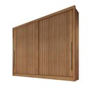 Ver imagem 3 de Guarda Roupa Casal 100% MDF 2 Portas 4 Gavetas - Geom -Cumaru/Ripado 3D - Móveis Novo Horizonte