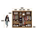 Ver imagem 5 de Guarda Roupa Casal 100% MDF 2 Portas 4 Gavetas - Geom -Cumaru/Ripado 3D - Móveis Novo Horizonte