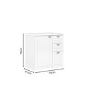 Ver imagem 3 de Balcão Banheiro com Pia 2 Portas 2 Gavetas Branco Bertolini