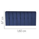 Ver imagem 2 de Painel Estofada Kiara 160cm Queen Size Box Quarto Suede Azul Marinho - Gat Magazine