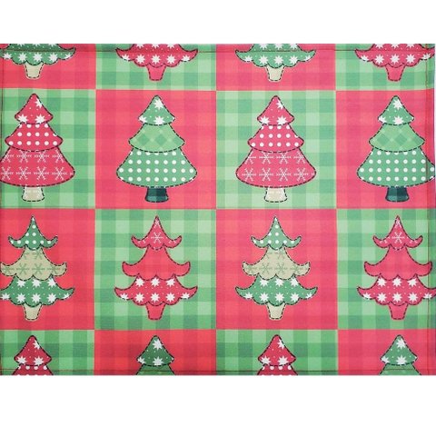 Kit 4 Jogos Americanos Retalho Árvore de Natal 43cmx34cm