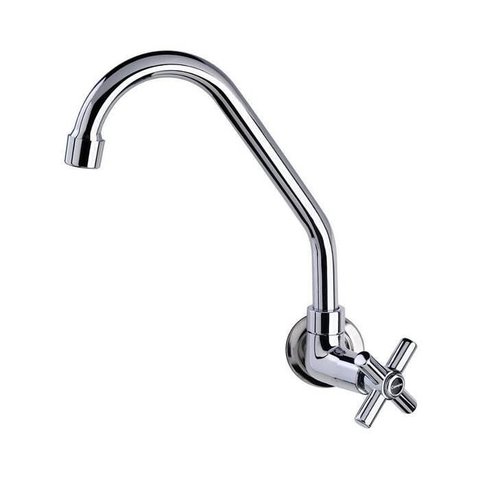 Torneira de Parede Cozinha em Latao e Inox 201 Cromada