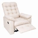 Ver imagem 3 de Poltrona Mari Reclinável Courino Off White - Sallar Home