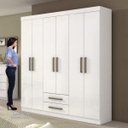 Ver imagem 5 de Guarda-Roupa Casal sem Espelho 6 Portas 4 Gavetas Hector