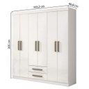 Ver imagem 4 de Guarda-Roupa Casal sem Espelho 6 Portas 4 Gavetas Hector