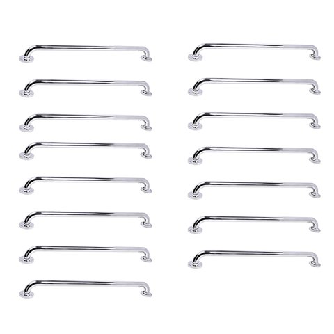 Barra de Apoio 70cm Inox Kit 15 Unidades Segurança Deficiente Idoso Parede Corrimao Acessibilidade S