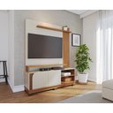 Ver imagem 3 de Estante Home Jurere 1800 para Tv Off White Matte/freijo - Colibri