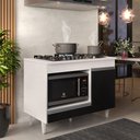 Ver imagem 2 de Balcão Multiuso para Cooktop 4 Bocas Georgia Branco/Preto - Lumil Móveis