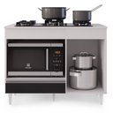 Ver imagem 3 de Balcão Multiuso para Cooktop 4 Bocas Georgia Branco/Preto - Lumil Móveis