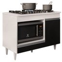 Ver imagem 1 de Balcão Multiuso para Cooktop 4 Bocas Georgia Branco/Preto - Lumil Móveis