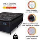 Ver imagem 5 de Cama Box Casal King Colchão com Molas Ensacadas City Pillow Top 193x203x61cm Preto Hellen