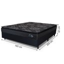 Ver imagem 3 de Cama Box Casal King Colchão com Molas Ensacadas City Pillow Top 193x203x61cm Preto Hellen