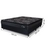 Cama Box Casal King Colchão com Molas Ensacadas City Pillow Top 193x203x61cm Preto Hellen - 3