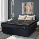 Ver imagem 2 de Cama Box Casal King Colchão com Molas Ensacadas City Pillow Top 193x203x61cm Preto Hellen