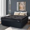 Cama Box Casal King Colchão com Molas Ensacadas City Pillow Top 193x203x61cm Preto Hellen - 2