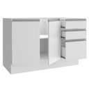 Ver imagem 5 de Balcão Gabinete de Pia Armário de Cozinha 120 cm 2 Portas e 3 Gavetas Branco Glamy Madesa