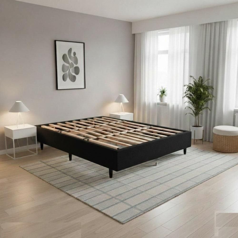 Cama Casal Box Base 137x187 Desmontável Tecido Premium 100% Madeira - Nova Cama