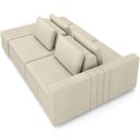 Ver imagem 2 de Sofá Ilha com Puff para Sala Living 285cm Amber M03 Linho Cru - Lyam Decor